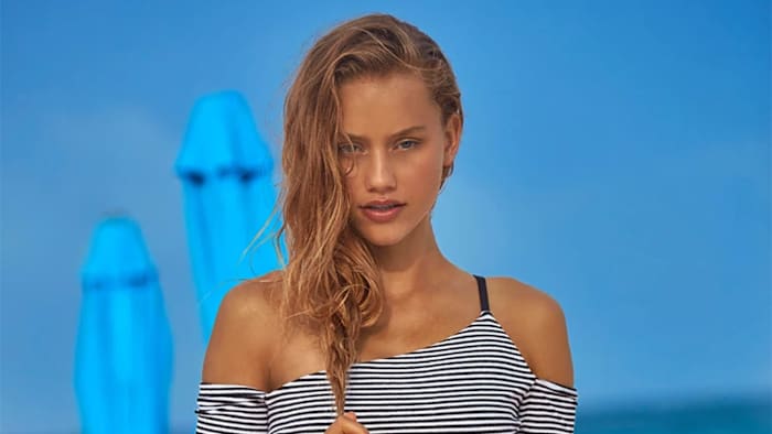 Chase Carter was photographed by Ben Watts in the Bahamas..